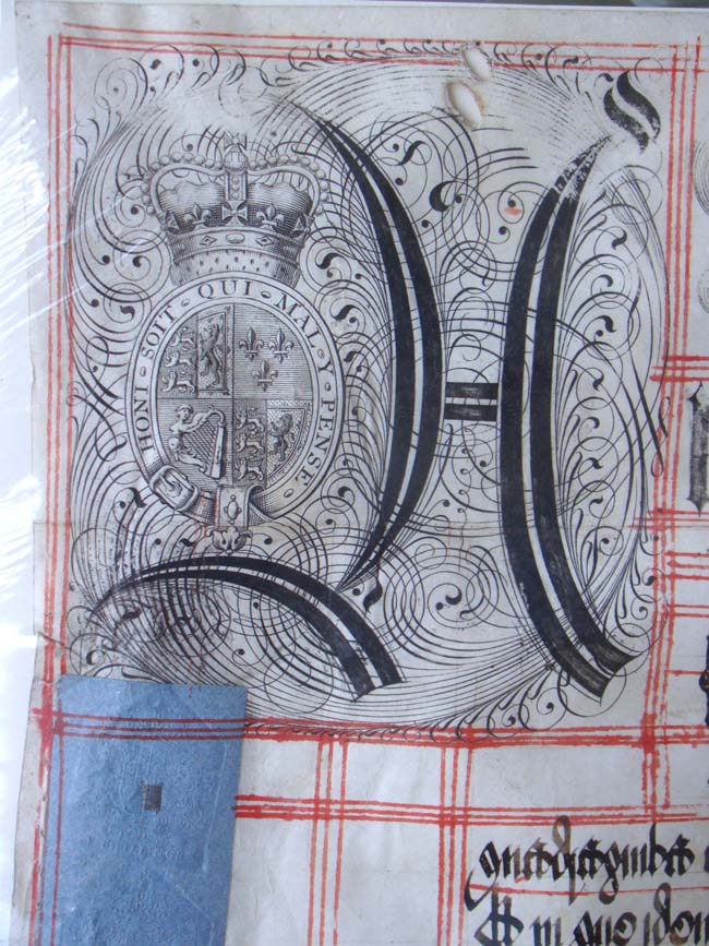A Magnificent late 17th or early 18th century English legal document written on vellum